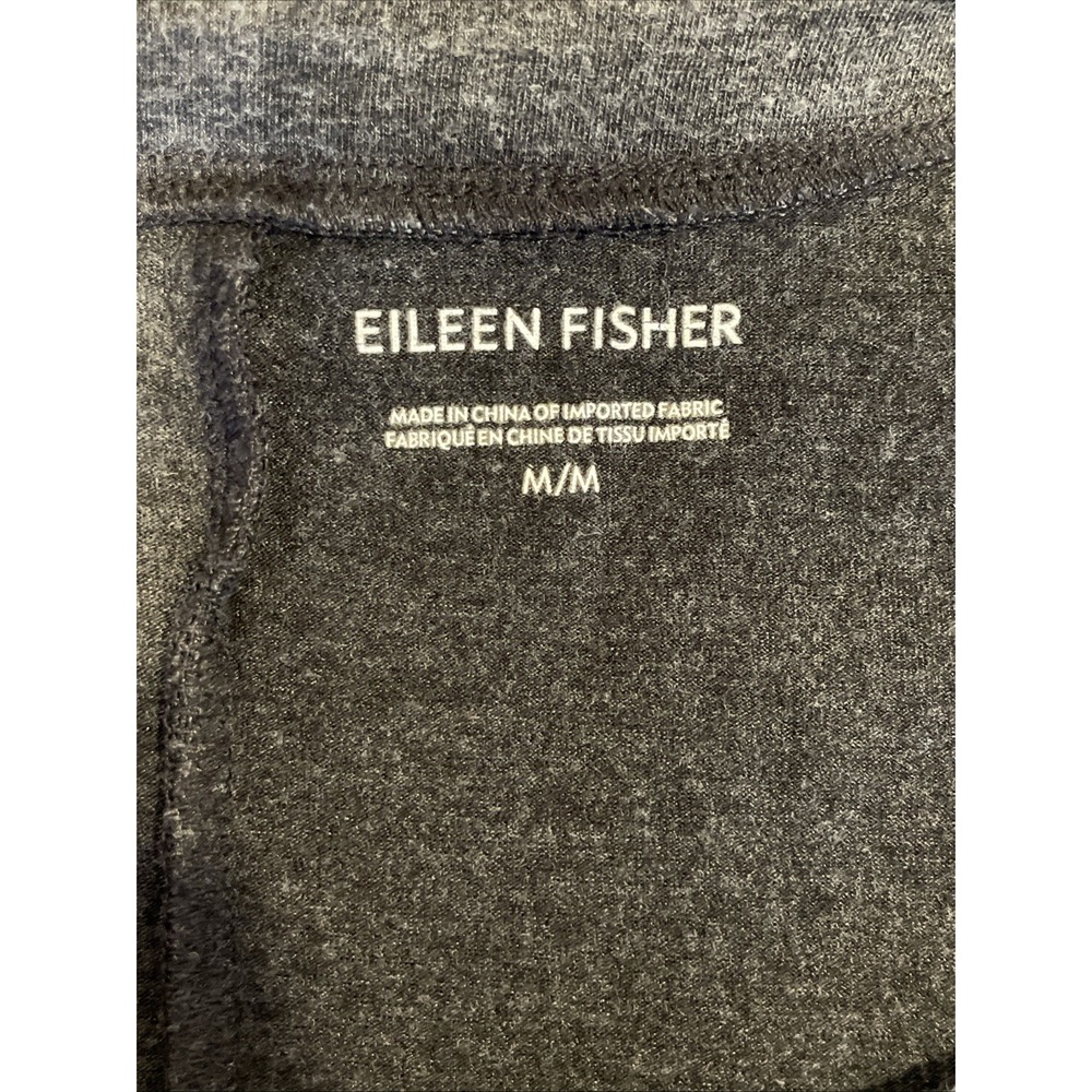 Eileen Fisher 2PC Charcoal Gray Cotton Dress Cardigan Set M Minimalist Lagenlook - Picture 14 of 16